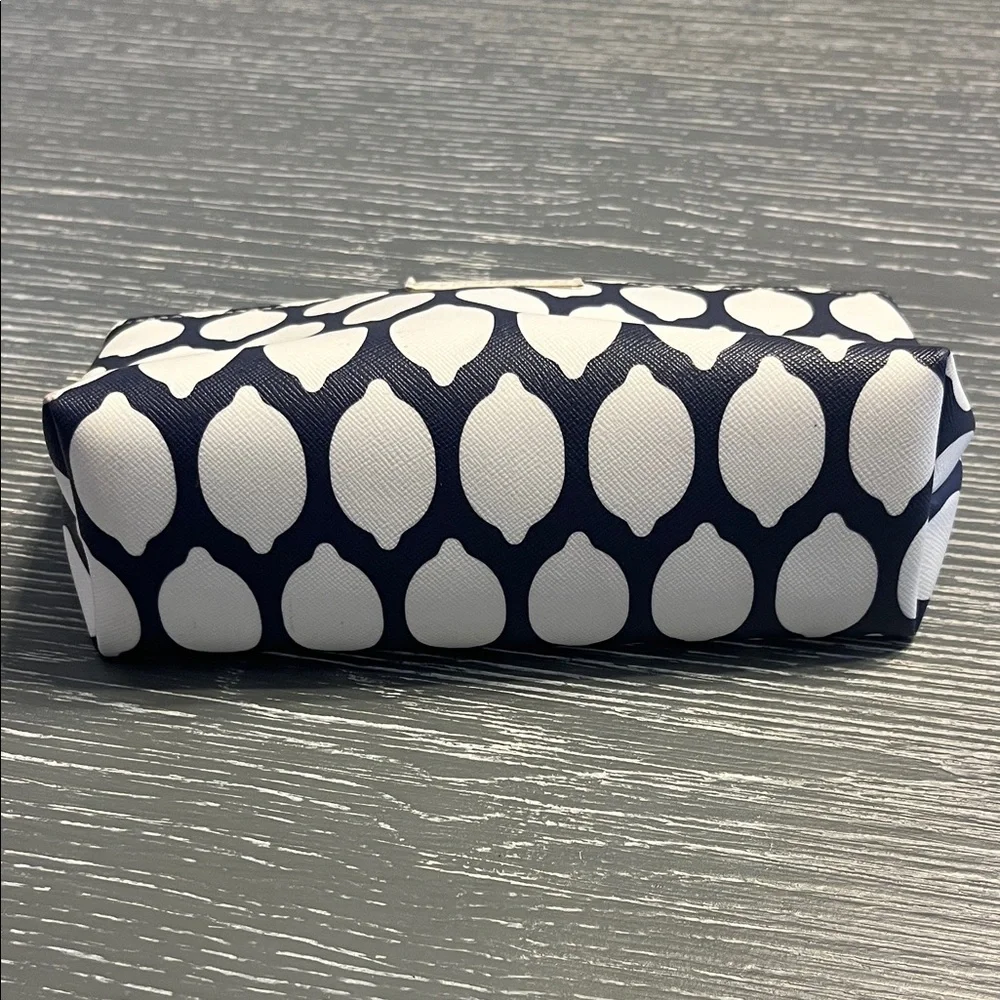 Kate Spade Navy and White Lemon Print Cosmetic Case - Picture 9 of 9